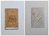 Fotografie de colectie CDV Atelier Krausz Julius, Portret de femeieLugos, Lugoj, Banat, Romania, Austro-Ungaria, ca. 1890