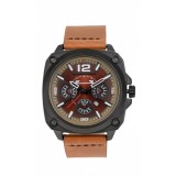 Ceas de mana barbati elegant, business, curea de piele Matteo Ferari- MF8260LTHMAROGRI