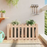 Pat &icirc;nălțat grădină design gard 100x50x50 cm lemn de pin tratat