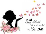 Cumpara ieftin Sticker decorativ, She Believed, 90 cm, 1140STK