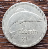 (M2029) MONEDA IRLANDA - 2 SHILLINGS / 1 FLOIRIN 1966