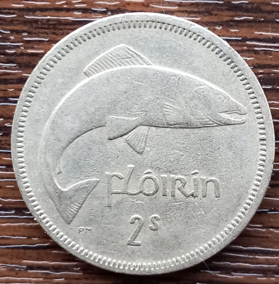 (M2029) MONEDA IRLANDA - 2 SHILLINGS / 1 FLOIRIN 1966 foto