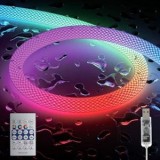Bandă LED RGBIC cu USB, 3m, Multicolor, Flexibilă, Rezistentă la Apă IP67, CMCLASS
