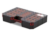 Container colectiv KISTENBERG cu partiții negre, &icirc;nalt 577x390x105mm