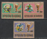 Burundi 1974 - Campionatul Mondial de Fotbal Germania 3v MNH, Nestampilat