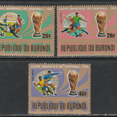 Burundi 1974 - Campionatul Mondial de Fotbal Germania 3v MNH