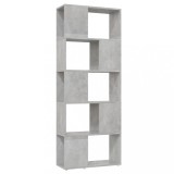 Cumpara ieftin Biblioteca/Separator camera, gri beton, 60x24x155 cm