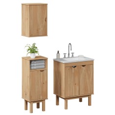 Set mobilier baie &amp;bdquo;OTTA&amp;rdquo;, 3 piese, lemn masiv de pin foto