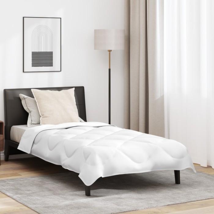 vidaXL Pilotă de vară cu pernă 2 pcs Alb 155 x 200 cm Microfibră