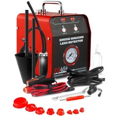 Detector de Scurgeri cu Aer si Fum Techstar&reg; SD404, cu Manomentru, Protectie la Supraincalzire si Indicator de Presiune, Profesional, Negru/Rosu