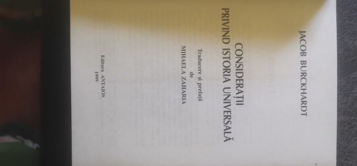 Jacob Burckhardt - Considerații privind istoria universală