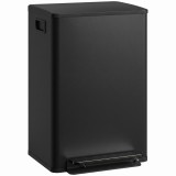 HOMCOM Coș de gunoi bucătărie 50L, coș cu pedală, coș interior detașabil, capac cu &icirc;nchidere silențioasă, 41,7x36,6x62cm, negru | Aosom Romania