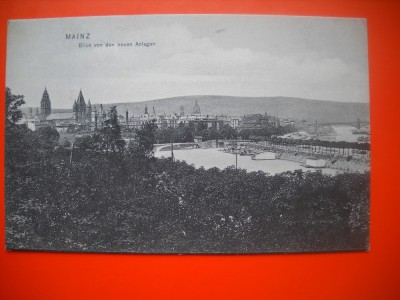 HOPCT 8535 MAINZ..IN ANUL 1908 -GERMANIA-EUROPA- STAMPILOGRAFIE GARA TREN -FRUMOASA-CIRCULATA foto
