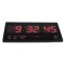 Ceas digital perete, afisaj led, ora 12/24, calendar, temperatura, negru