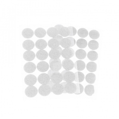 Set complet 24 buline arici autoadezive Crisalida, puf si scai, 25 mm, Alb foto