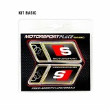 Audi F1 set abțibilduri 3D logo 2026 - Průměr 4,8 cm