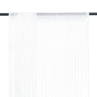 Draperii franjuri, 2 buc., 100 x 250 cm, alb GartenMobel Dekor foto