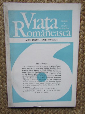 Viata Romaneasca Nr.: 6 ANUL LXXXV /1990 foto