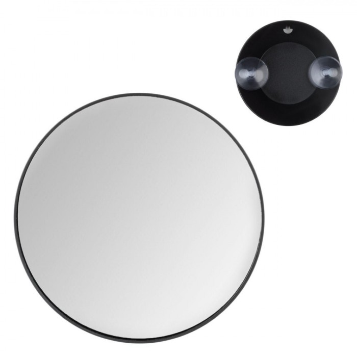 Oglindă Machiaj JB Beauty, Rotundă, Mărire 5x, Ventuze, Negru, 15x2cm