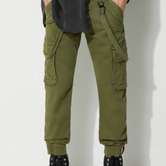 Alpha Industries pantaloni Utility Pant bărbați, culoarea verde, cu fit cargo