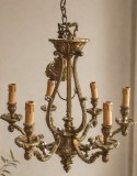 Spectaculos candelabru in stil francez din bronz masiv de dimensiuni mari