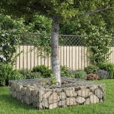 vidaXL Pat ridicat din gabion Argintiu 80 x 80 x 20 cm Oțel Galvanizat 42033315