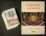 TAROT de MARSILLIA SET COMPLET 78 de CARTI de joc mari de GHICIT Limba Romana +CARTE 192pg Talmacire Interpretare Filosofica Spirituala a Simbolurilor