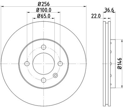 Disc frana LAND ROVER DISCOVERY III (LA, TAA) (2004 - 2009) KRIEGER 0950004126 foto