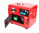 Generator curent 7kW 7000W 230V+ATS+pornire electrica motor diesel motorina 10CP (KD123_2K)