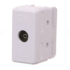 Priza TV (RJ) Gewiss Top System, modulara, IP20, alba
