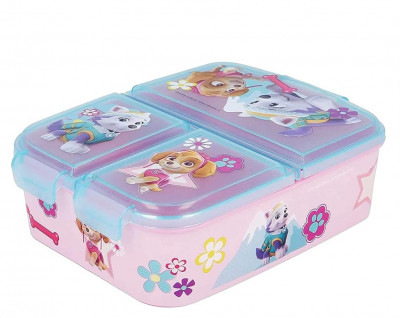 Cutie sandwich Theonoi, multicompartimente, pentru fete, multicolor, fara BPA, Paw Patrol - RESIGILAT foto