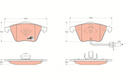 TRW GDB1659 COTEC set placute frana disc foto