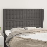 Gossi tablie de pat cu aripioare gri 147x23x118/128 cm piele eco