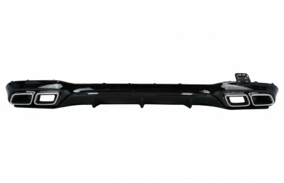 Difuzor Bara Spate cu Ornamente tobe Crom Mercedes E-Class W213 (2016+) E63 Design Performance AutoTuning foto