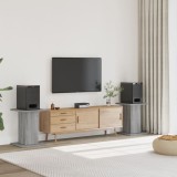 vidaXL Suporturi Boxe 2 buc Gri Sonoma 30x30x60 cm Lemn, Stabile, Design Gol, Max 60kg