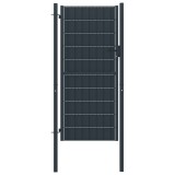 Cumpara ieftin Poarta de gard din PVC si otel, 100x164 cm, antracit