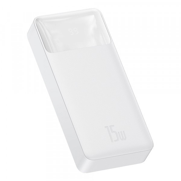 Baterie Externa Baseus Bipow, 20000mAh, 15W, 1 x USB-C - 2 x USB-A, Alba PPBD050102