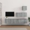 Gossi set dulapuri tv, 4 piese, gri sonoma, lemn prelucrat