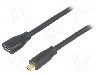 Cablu port micro USB B, USB B micro mufa, USB 2.0, lungime 1m, negru, LOGILINK - CU0121 foto