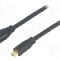 Cablu port micro USB B, USB B micro mufa, USB 2.0, lungime 1m, negru, LOGILINK - CU0121