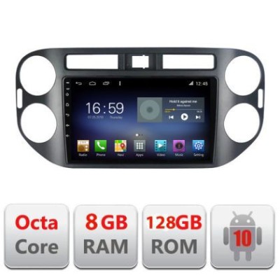 Navigatie VW Tiguan 2009-2015 Android radio gps internet Octa Core 8+128 LTE Kit-489v2+EDT-E609 CarStore Technology foto