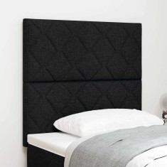 vidaXL Tăblie cap cu lumini cu bandă LED Negru 100 cm țesătură 3338503