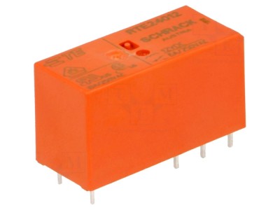 Releu electromagnetic DPDT 12VDC 8A PCB foto