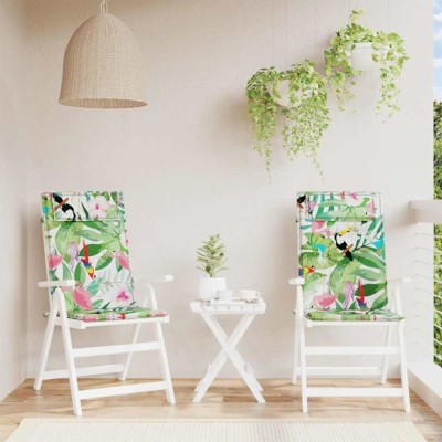 vidaXL Perne de scaun spătar &amp;icirc;nalt, 2 buc., multicolor, textil oxford foto