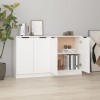 VidaXL Servante, 2 buc., alb, 60x30x70 cm, lemn prelucrat