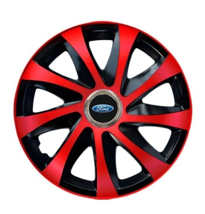 Set 4 capace roti Drift extra red R14 pentru gama Ford