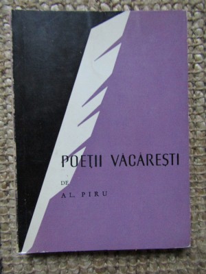 Poetii Vacaresti -AL. PIRU foto
