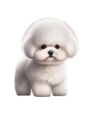 Sticker decorativ Bichon Frise, Alb, 67 cm, 5554ST