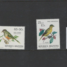 Argentina 1972 - Mi 1119/20 - Pasari, fauna
