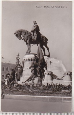bnk cp Cluj - Statuia lui Matei Corvin - uzata foto